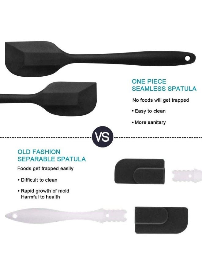 Haidue 6-Piece Silicone Spatula Set Black ‎29.9x18.9x11cm  - Image 4