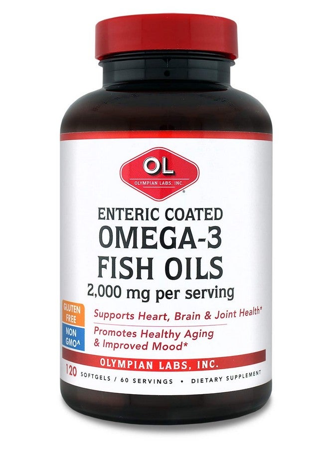 Olympian Labs Enteric Coated Omega 3 Fish Oils 2000 Mg Per Serving 60 Servings 120 Softgels - Image 1