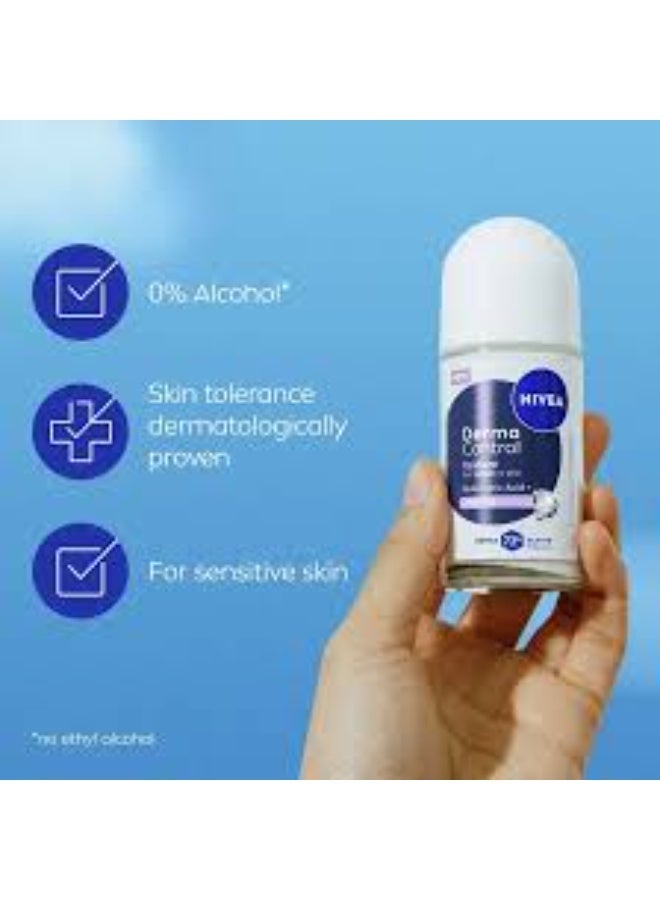 نيفيا مزيل عرق "نيفيا ديرما كنترول ريستور" (Nivea Derma Control Restore) بتركيبة تدوم 72 ساعة، عبوة دوارة (رول أون) سعة 50 مل. - Image 3