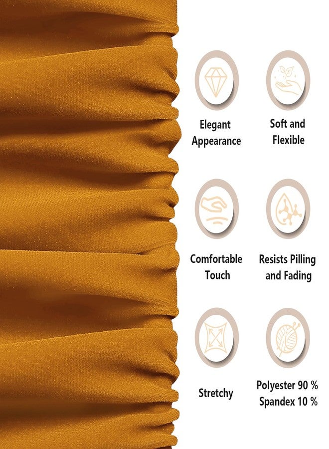 KKJIAF Gold Stretch Velvet Fabric 60 Inch Wide, 1 Yard Soft Stretchy Fabric for Sewing Clothes, Apparel, Costume, Crafts - 90% Polyester 10% Spandex - Image 3