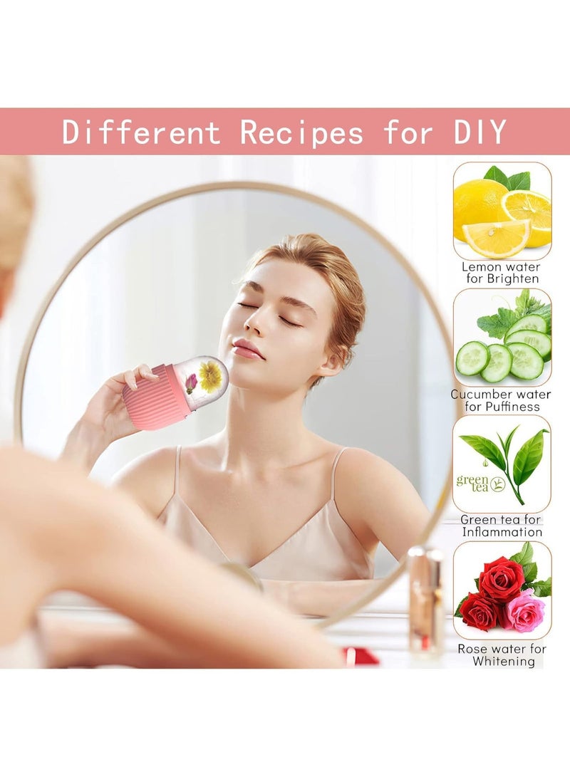 Care Me Ice Cube Roller Massager for Face, Eyes and Neck Naturally Conditioning and Skin Care,De-Puff Eye Bags,Reduce Migraine Pain,Reusable Massage Silicone Ice Mold (Pink) - Image 5