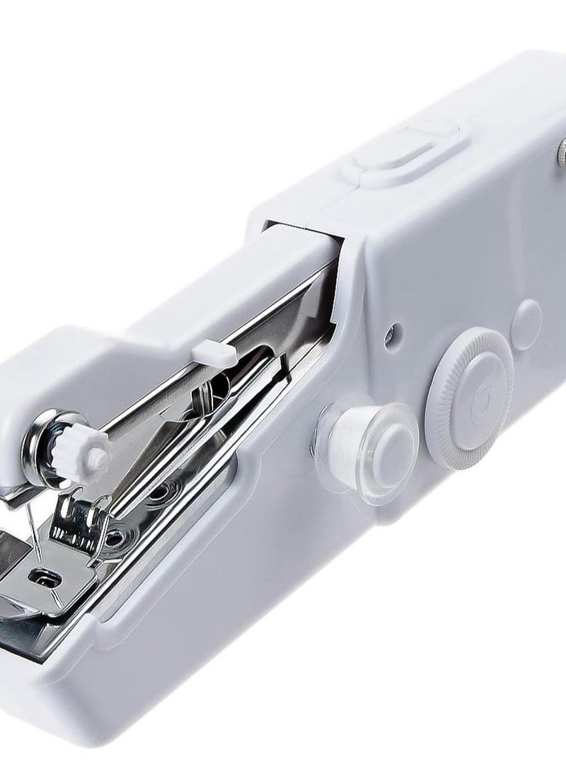 HASANAT ESSENTIALS ماكينة خياطة يدوية صغيرة محمولة باليد للأطفال المبتدئين في المنزل أو الخياطة أثناء السفر - ماكينة خياطة يدوية صغيرة لاسلكية لسهولة الإصلاحات السريعة من قماش الدنيم - Image 3