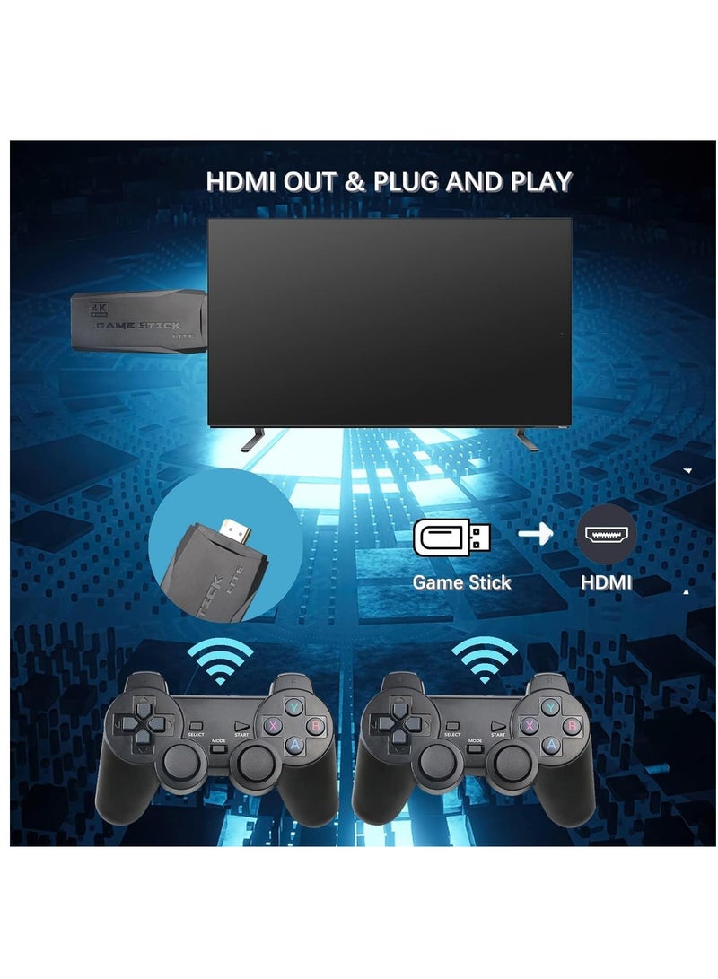 ELTRAZONE wireless retro game console, plug and play video games 4k hdmi output for tv, classic game stick built in 10000+ games with 9 emulators and 2 wireless controller 2.4g gift for kids & adults - Image 3