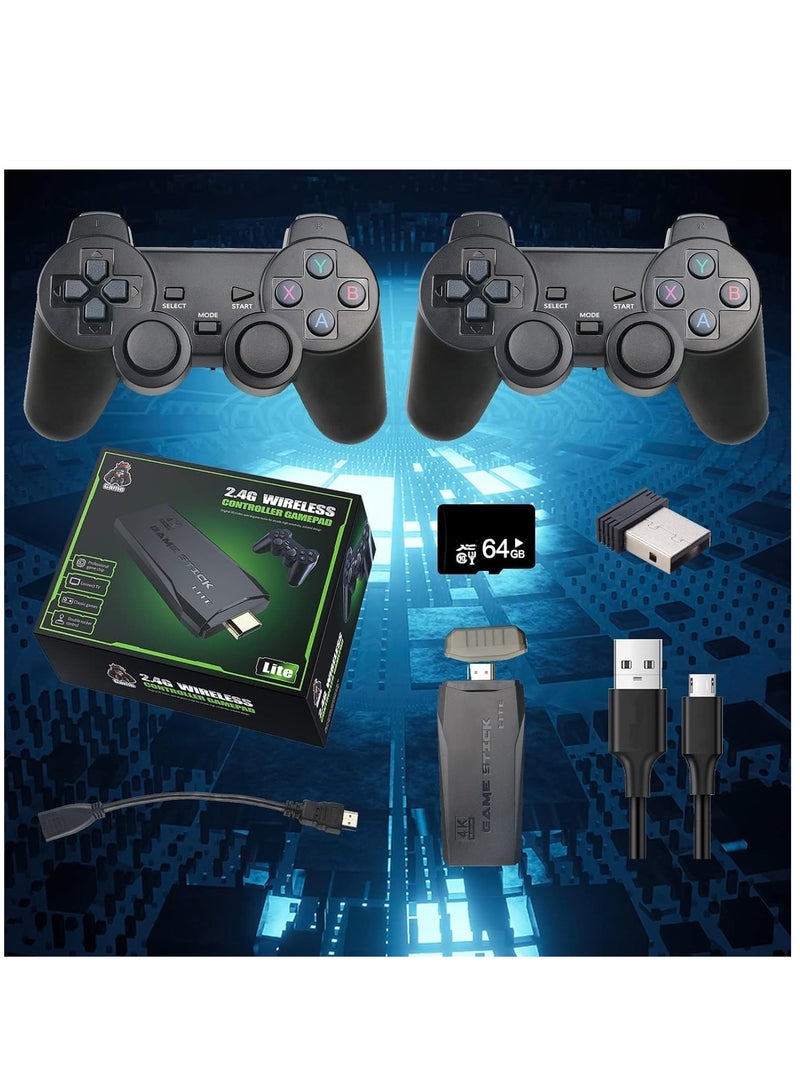 ELTRAZONE wireless retro game console, plug and play video games 4k hdmi output for tv, classic game stick built in 10000+ games with 9 emulators and 2 wireless controller 2.4g gift for kids & adults - Image 5