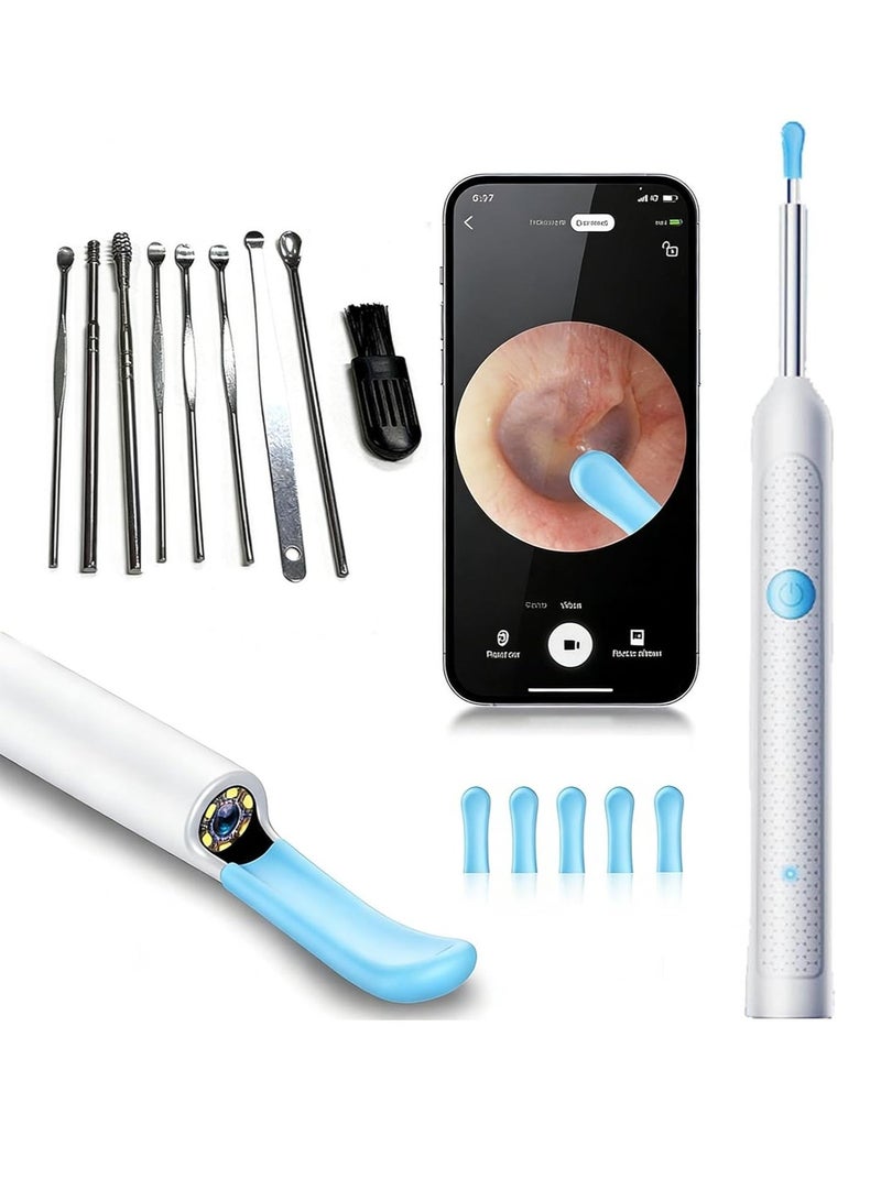 Sthxyfaith Ear Wax Removal - 2000w HD camera with Camera Earwax Remover Tool with 9 Pcs Ear Set - Earwax Removal Kit with Light -With 6 soft silicone ear spoons - Ear Cleaner for iOS & Android - Image 1