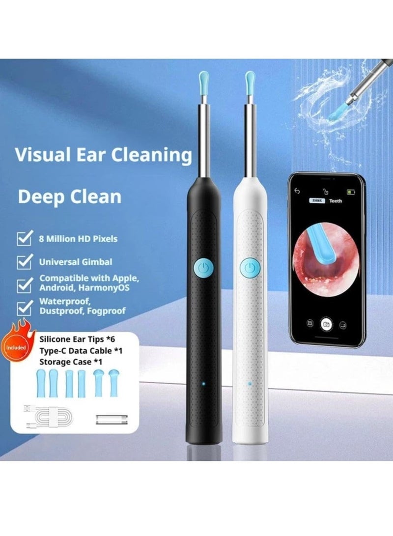 Sthxyfaith Ear Wax Removal - 2000w HD camera with Camera Earwax Remover Tool with 9 Pcs Ear Set - Earwax Removal Kit with Light -With 6 soft silicone ear spoons - Ear Cleaner for iOS & Android - Image 2