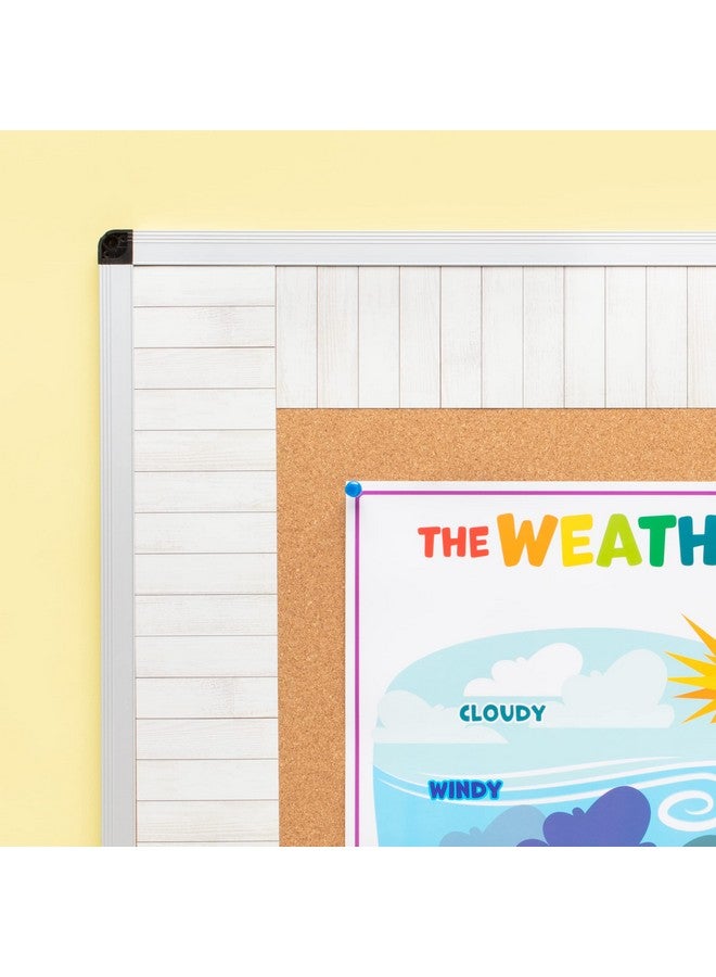 Youngever 52.5 Ft Bulletin Board Borders For Classroom Decoration (White Wood Design) - Image 3