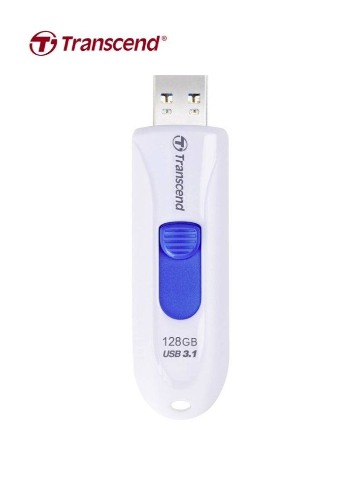 Transcend 128GB JetFlash 790 USB 3.1 Flash Drive | TS128GJF790W | White  - Image 2