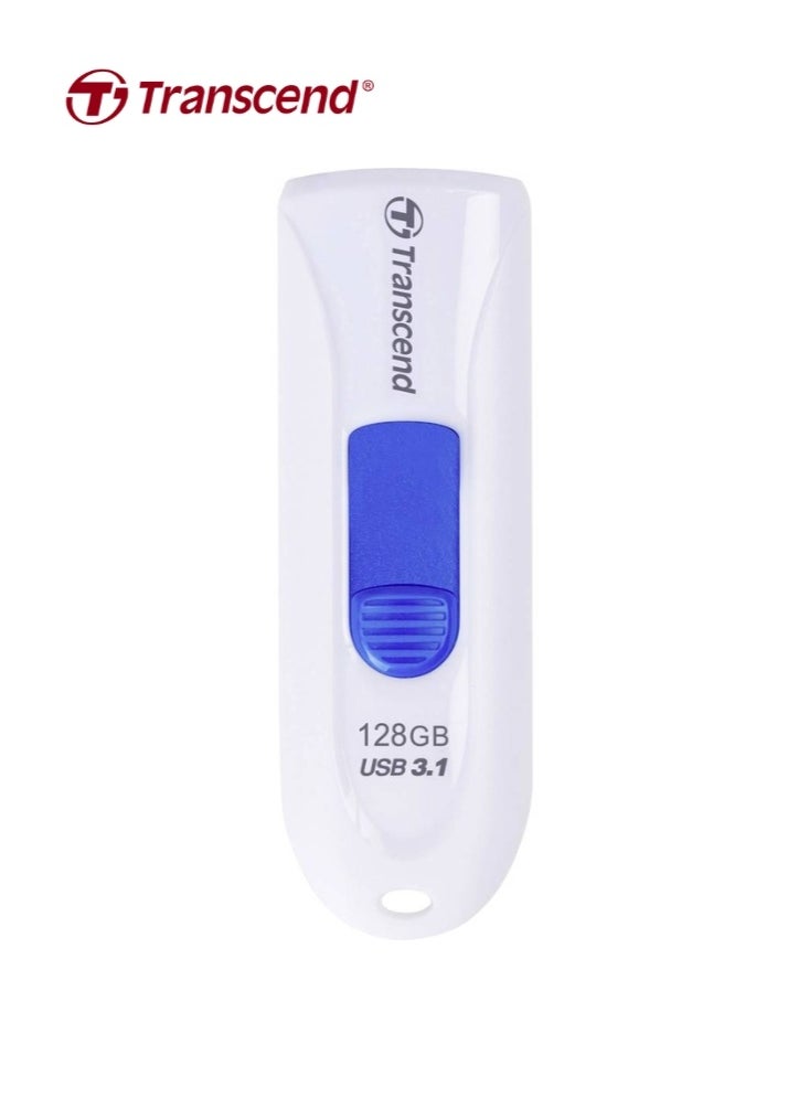 Transcend 128GB JetFlash 790 USB 3.1 Flash Drive | TS128GJF790W | White  - Image 1