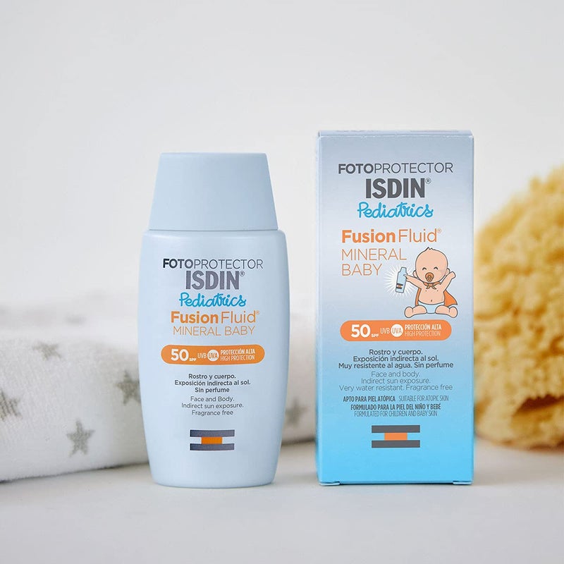 Omlisca ISDIN Fotoprotector Fusion Fluid Mineral Baby SPF50 (50ml) | 100% mineral sunscreen specially formulated for children and babies' fragile skin - Image 2