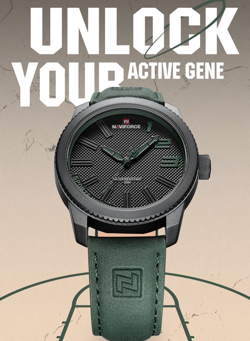 NAVIFORCE Popular Male Wristwatch Military Sports Shockproof Waterproof Leather Watch Men Fashion Casual Clock Luxury Men's Watches