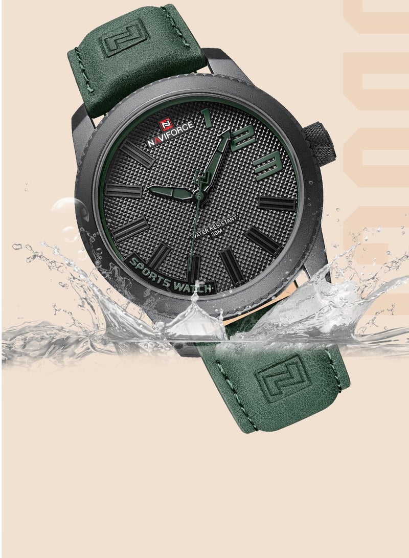 NAVIFORCE Popular Male Wristwatch Military Sports Shockproof Waterproof Leather Watch Men Fashion Casual Clock Luxury Men's Watches