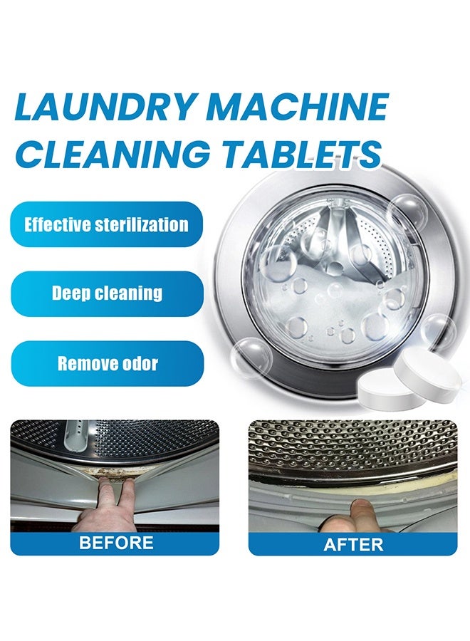 Jakehoe أقراص تنظيف الغسالة، أقراص تنظيف الغسالة الفوّارة، عامل إزالة الرواسب لغسالة الملابس، مناسبة لتنظيف الغسالة، التعقيم، إزالة الأوساخ 20 قطعة - Image 4