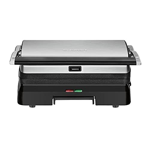 Cuisinart GR-11 Griddler 3-in-1 Grill and Panini Press, Silver - Image 1