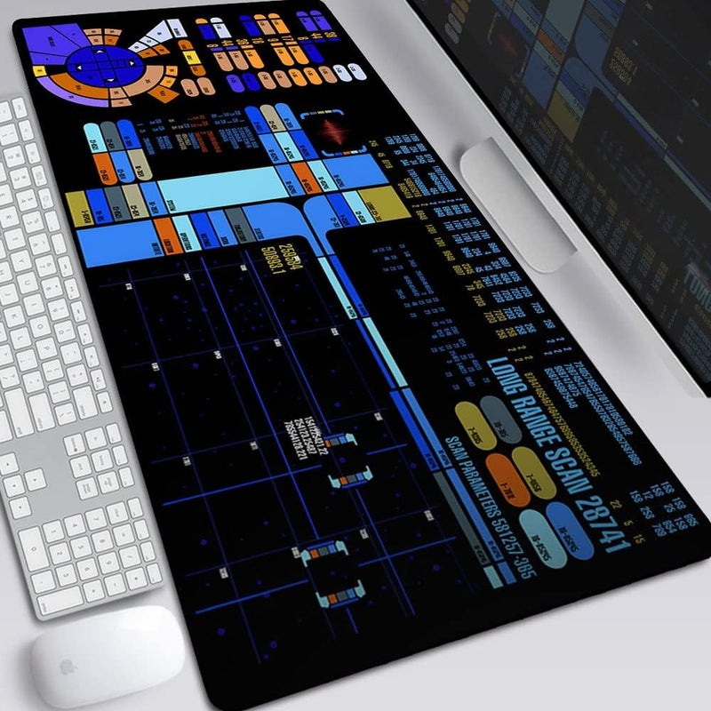 Designfullprint Trekkies Trekker Sci-fi Control Console Display Desk Mat, Large Gamer Mouse pad, Laptop Pad Mat, Game Mat, Gaming Accessories, Computer Accessories, Gaming Room Decor, SciFi Gift HG - Image 5