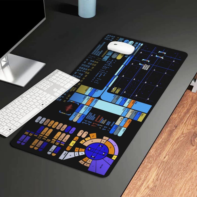Designfullprint Trekkies Trekker Sci-fi Control Console Display Desk Mat, Large Gamer Mouse pad, Laptop Pad Mat, Game Mat, Gaming Accessories, Computer Accessories, Gaming Room Decor, SciFi Gift HG - Image 4