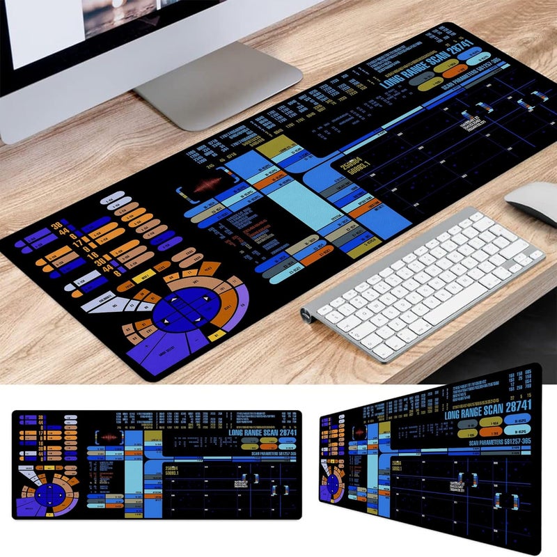 Designfullprint Trekkies Trekker Sci-fi Control Console Display Desk Mat, Large Gamer Mouse pad, Laptop Pad Mat, Game Mat, Gaming Accessories, Computer Accessories, Gaming Room Decor, SciFi Gift HG - Image 2