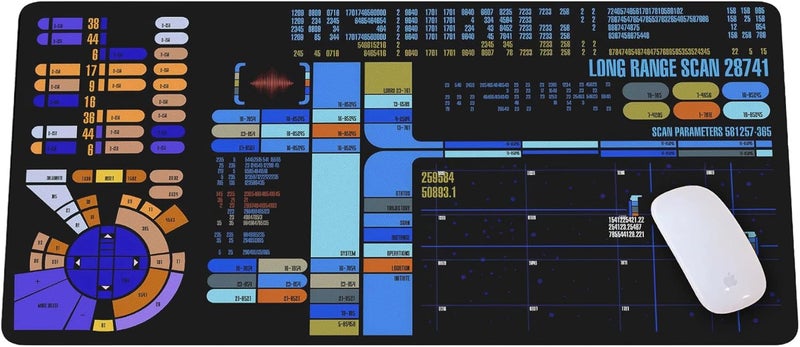 Designfullprint Trekkies Trekker Sci-fi Control Console Display Desk Mat, Large Gamer Mouse pad, Laptop Pad Mat, Game Mat, Gaming Accessories, Computer Accessories, Gaming Room Decor, SciFi Gift HG - Image 1