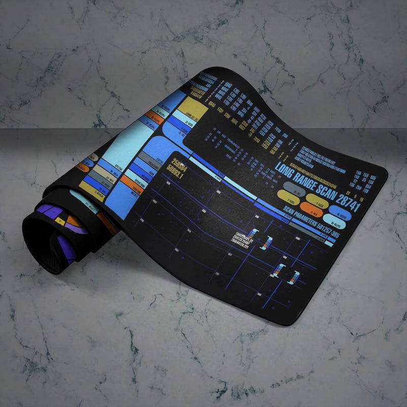 Designfullprint Trekkies Trekker Sci-fi Control Console Display Desk Mat, Large Gamer Mouse pad, Laptop Pad Mat, Game Mat, Gaming Accessories, Computer Accessories, Gaming Room Decor, SciFi Gift HG - Image 3