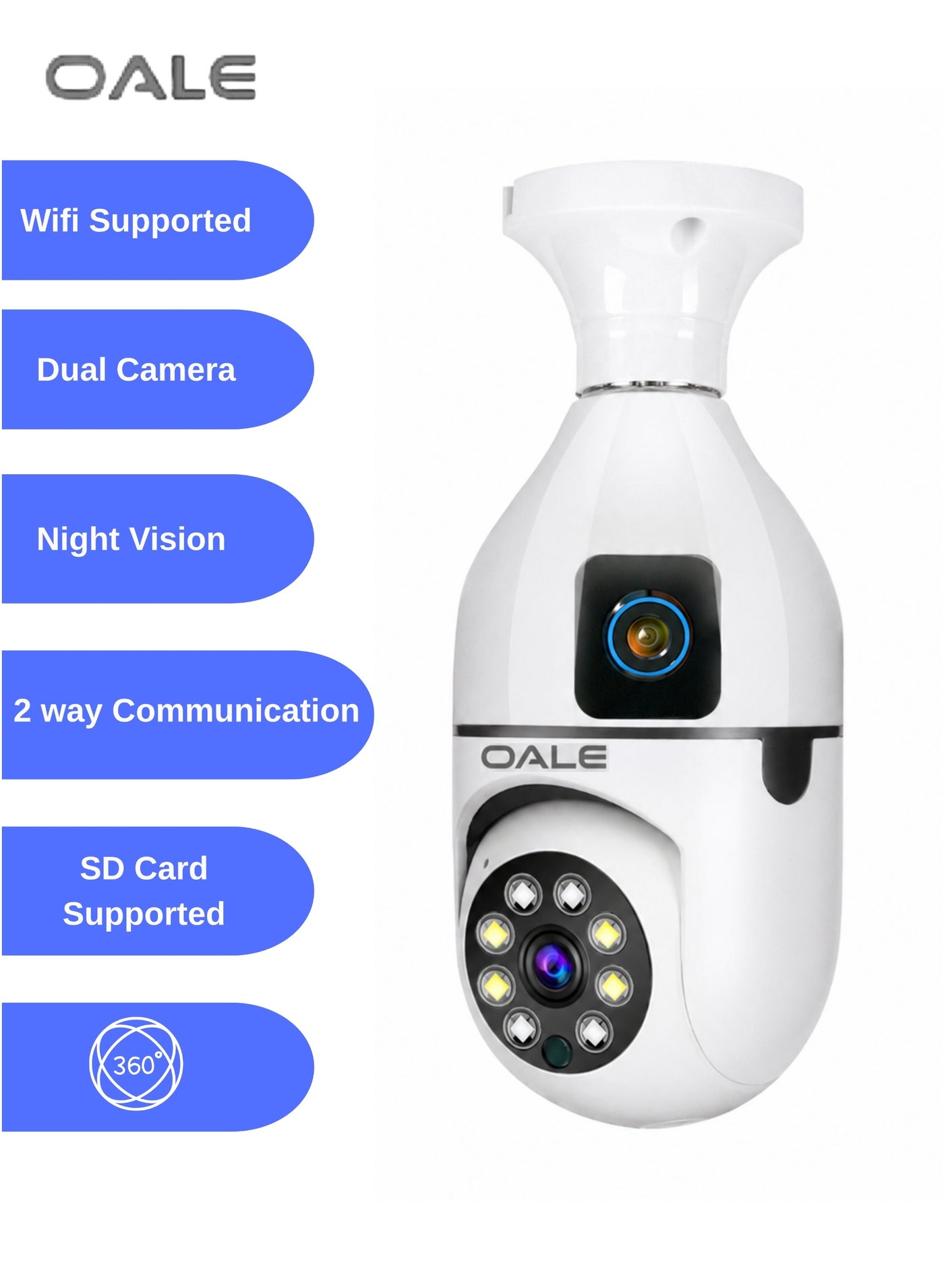 OALE OALE I Home 02+ Led Bulb Security Camera ZD913BA0183885C7831FCZ