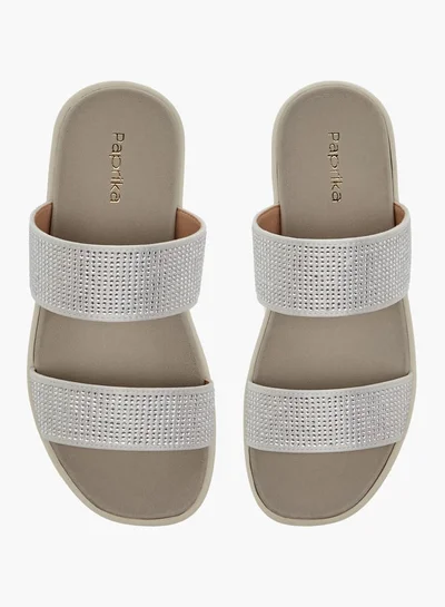 Paprika Women's Embellished Slip-On Flatform Sandals