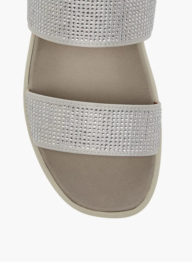Paprika Women's Embellished Slip-On Flatform Sandals
