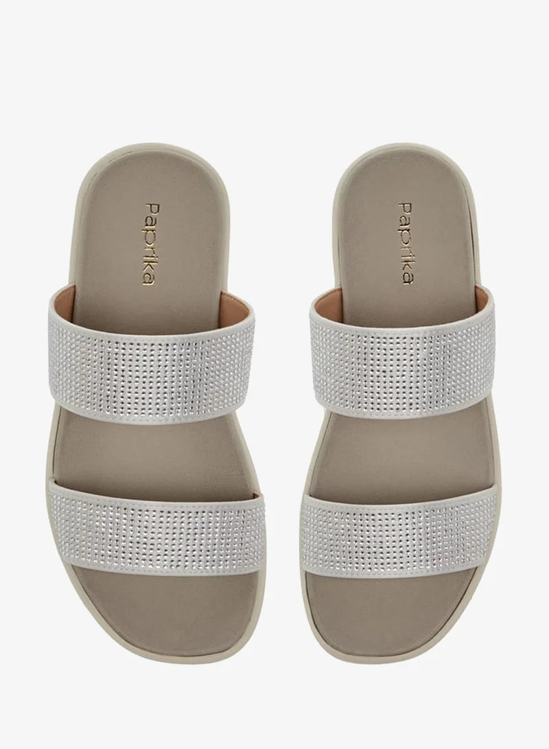 Paprika Women's Embellished Slip-On Flatform Sandals Ramadan Collection