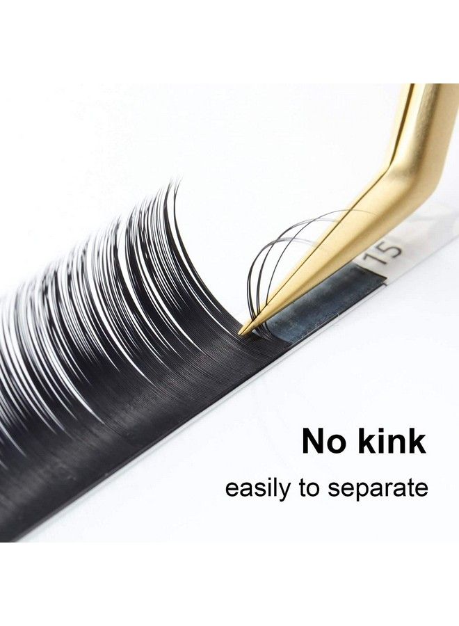 NAGARAKU Eyelash Extensions Individual Lashes 715Mm Mix Synthetics Classic 16 Rows Matte Black Soft Natural (0.10 Thickness D Curl) - Image 3