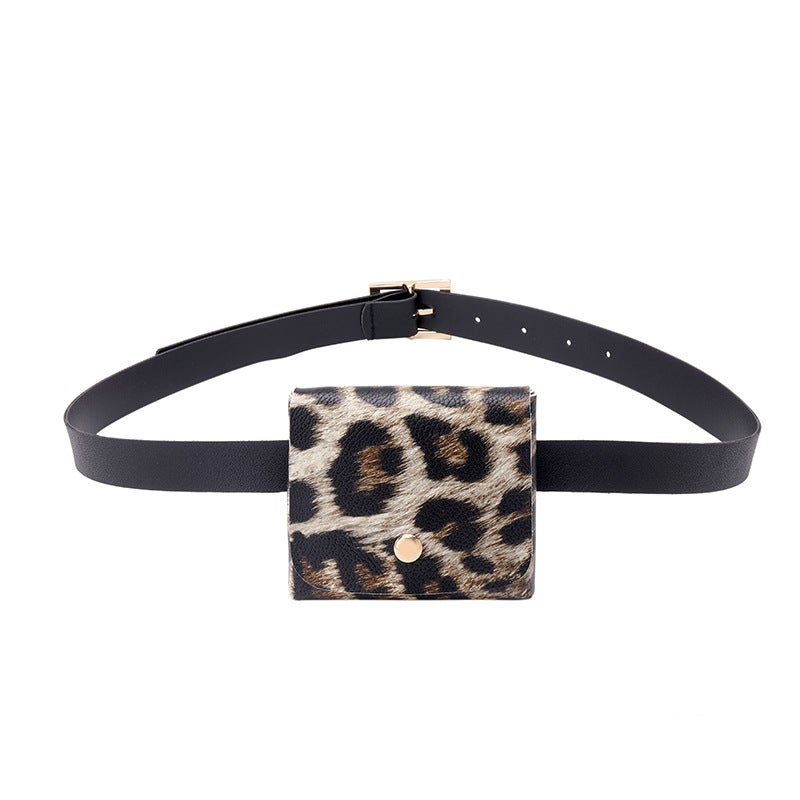 Ladies Mini Belt Bag Fashion Coin Purse Leopard print - Image 1