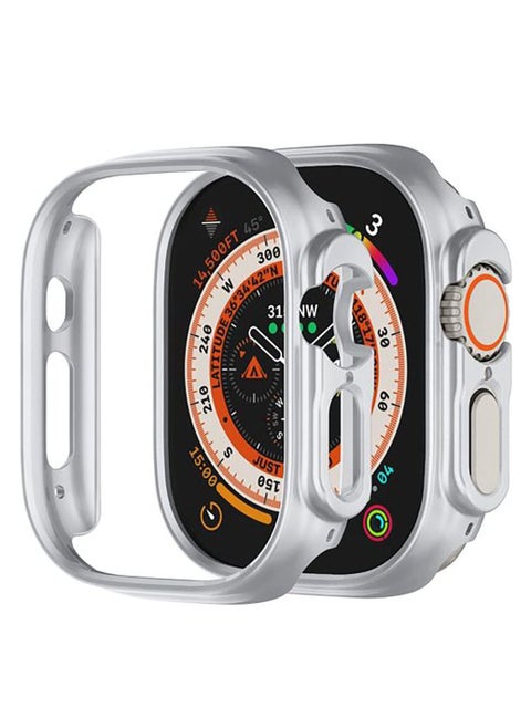 جراب حماية سليكون  لحماية هيكل الساعة ولا يغطي الشاشة لابل ووتش الترا 49 مم - فضي Apple Watch Ultra 49mm