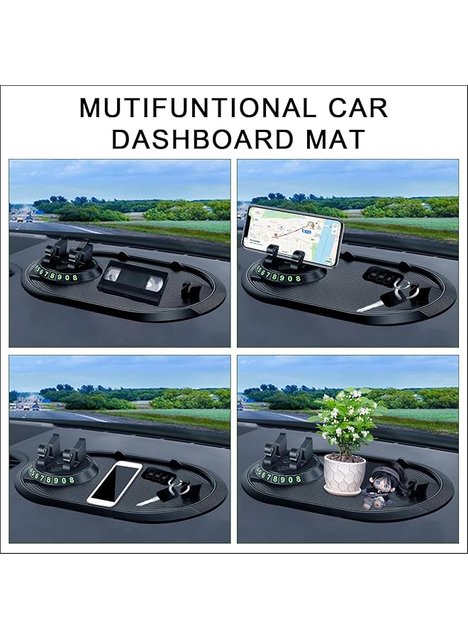 كاست ويف حامل هاتف للسيارة مضاد للانزلاق، حامل هاتف متعدد الاستخدامات دوار مضاد للانزلاق، حامل هاتف مضاد للانزلاق للسيارة، حامل هاتف محمول على لوحة القيادة، حامل هاتف للوحة القيادة للهواتف والمفاتيح والأدوات - Image 5