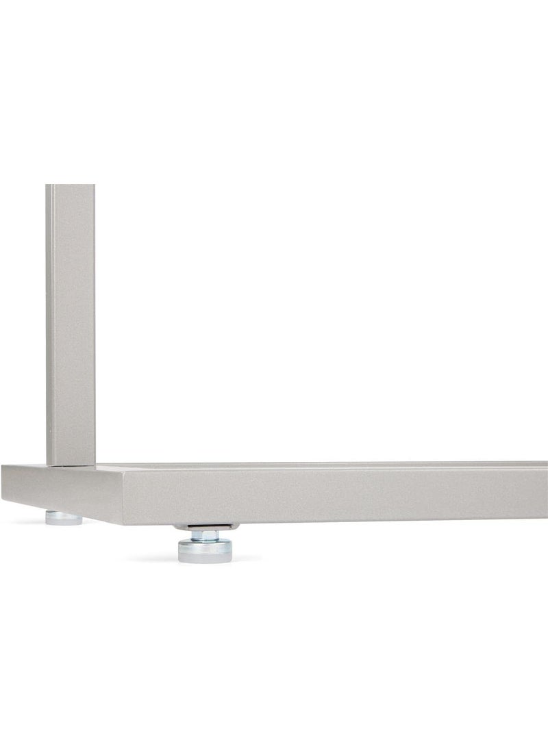 Displays2go Floor Stand for 22x28 Poster TopLoading DoubleSided Sign Stand for Indoor Use  Metal with Pewter Gray Finish  - Image 5