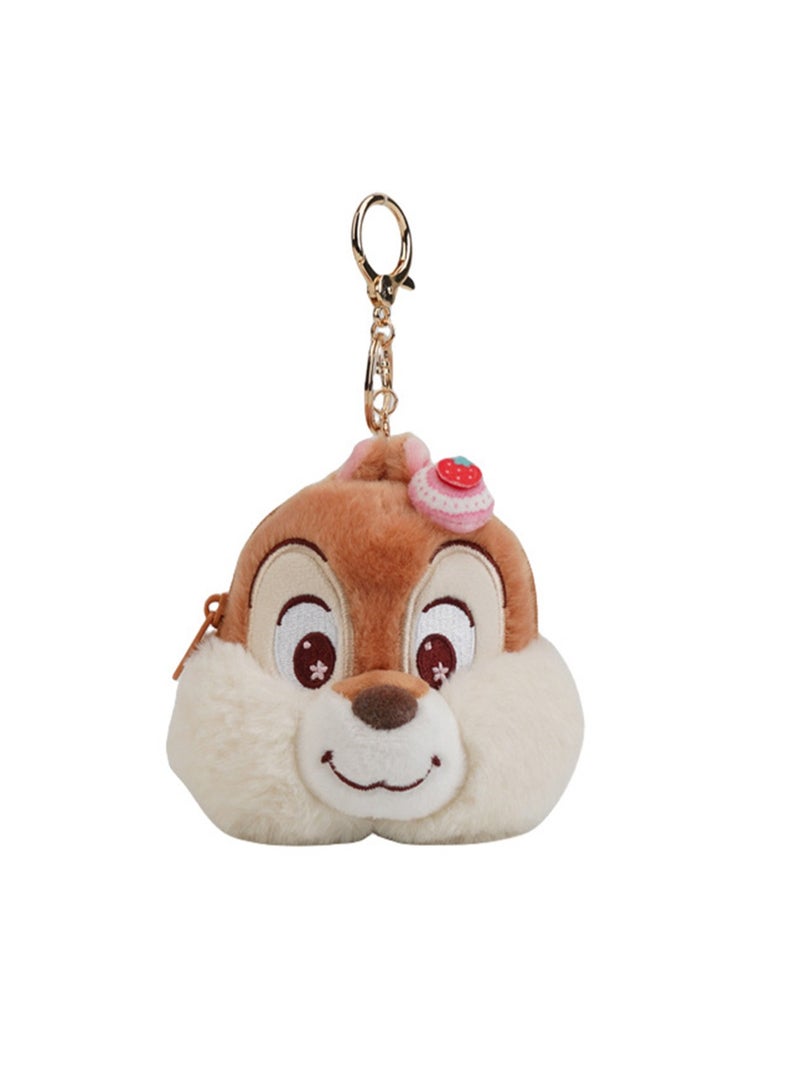 10cm Cute Plush Texture Coin Purse, Key Pendant, Bag Pendant Decoration, Suitable For Children'S Toy Gift (Little Squirrel) - Image 1