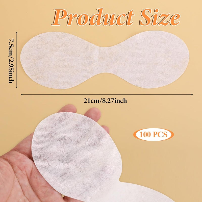 Styquenzer NonWoven Eye Care Patches Paper 100 Pieces Disposible Eye Mask Paper Cotton Spa Eyes Care Sheets Pads DIY Skincare Eyes Covers Beauty Tools for Facial Treatments Moisturizing Makeup Prep - Image 3