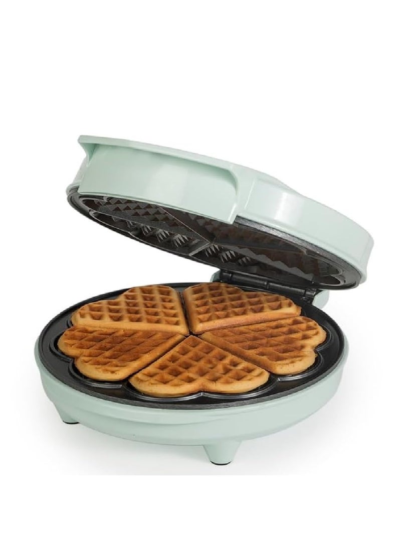 CLICKSWIFT CLICKSWIFT Multi MiniHEART Waffle Maker Machine with NonStick Cooking Plates Cool Touch Handle Indicator For home Restaurant 1Pcs Multicolor  - Image 2