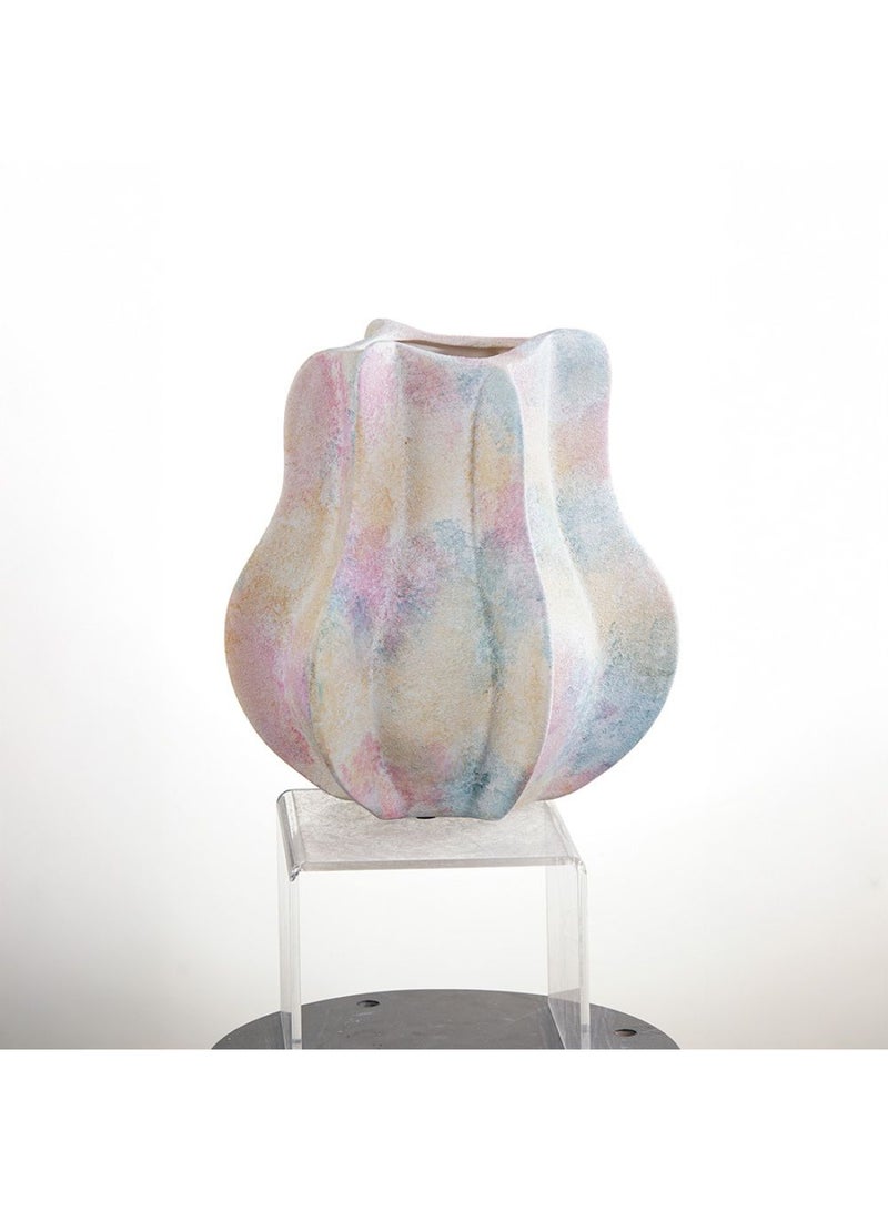 DANUBE HOME Lexie Berry Ceramic Abstract Vase Peach – Modern Decorative Flower Vase for Living Room, Dining Table & Office, Stylish Minimalist Pottery Centerpiece for Elegant Home Decor & Interior Styling L23.5 X W22 X H25.5Cm - Image 4