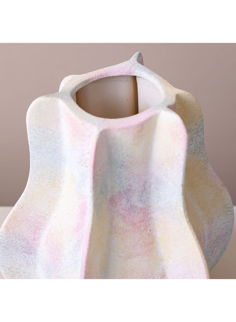 DANUBE HOME Lexie Berry Ceramic Abstract Vase Peach – Modern Decorative Flower Vase for Living Room, Dining Table & Office, Stylish Minimalist Pottery Centerpiece for Elegant Home Decor & Interior Styling L23.5 X W22 X H25.5Cm - Image 2