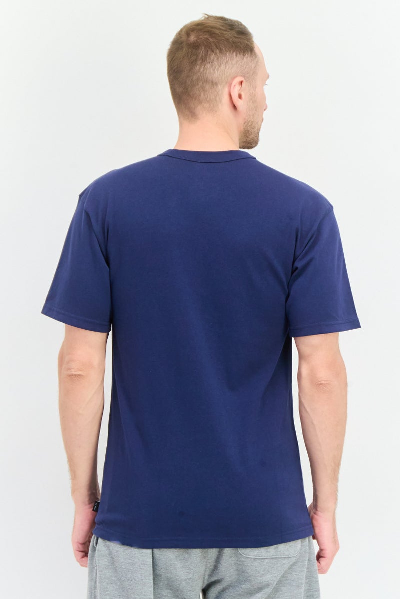 Nike تي شيرت رياضي للرجال بأكمام قصيرة مناسب للجري، أزرق داكن - Image 3