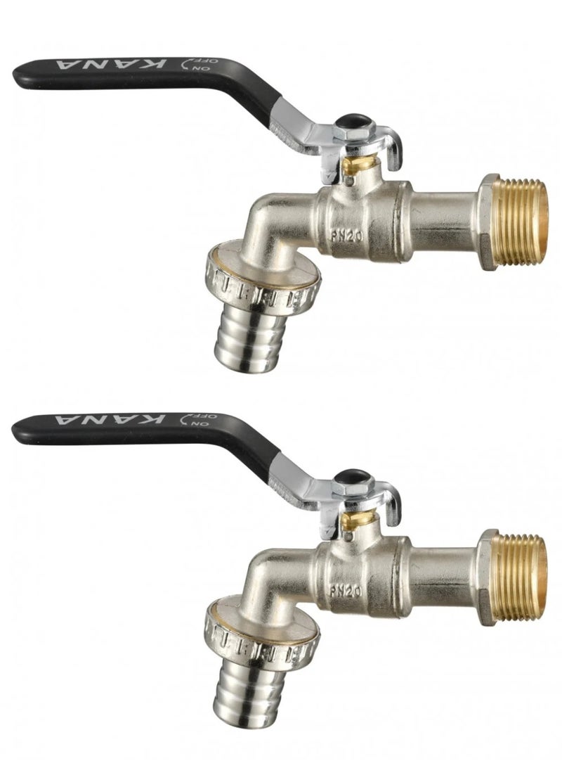 كانا 2 قطعة صنبور حديقة نحاس 1/2 بوصة - Image 1