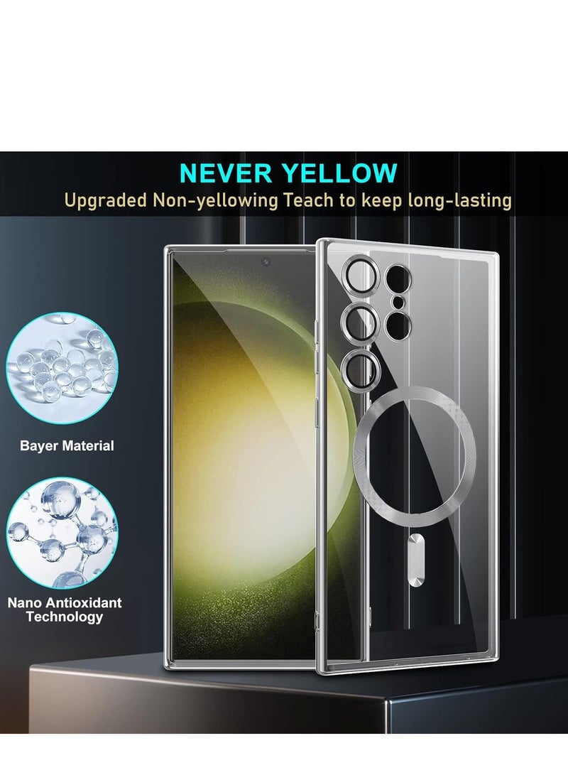 JAJEEK Case Compatible with Samsung Galaxy S25 Ultra 6.8" [Support Wireless Charging] Clear Magnetic Case Camera Protection Soft TPU Cover for Galaxy S25 Ultra (Silver, Galaxy S25 Ultra) – Lightweight, Durable, Shockproof, and Stylish - Image 5