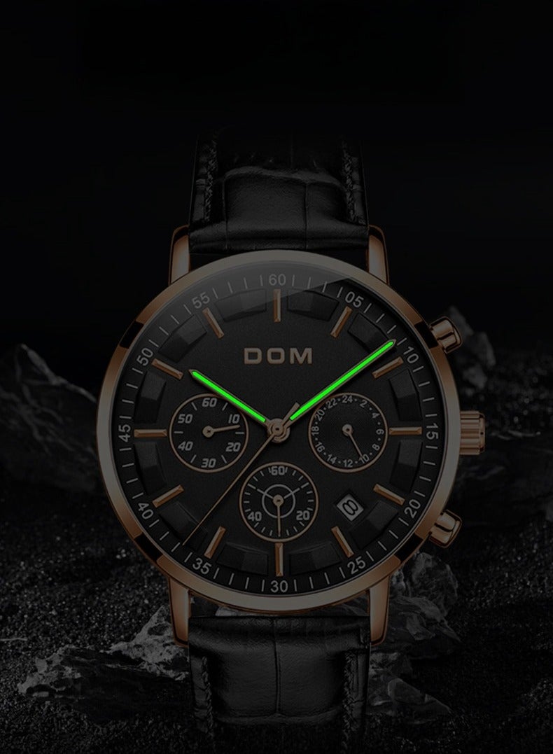 DOM ساعة كوارتز رجالية مقاومة للماء - Image 4