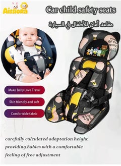 Aissiora Car child safety seats Cartoon car seat cushion Infant non-slip harnesses Suitable for car seats, strollers (grey)  - Image 1