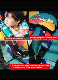 Aissiora Car child safety seats Cartoon car seat cushion Infant non-slip harnesses Suitable for car seats, strollers (grey)  - Image 3