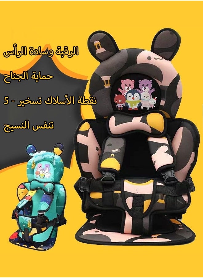 آيسيورا - مقاعد أمان للسيارة وسادة كرتون لمقعد السيارة أحزمة غير قابلة للانزلاق للرضع مناسبة لمقاعد السيارة وعربات الأطفال (رمادي) - Image 1