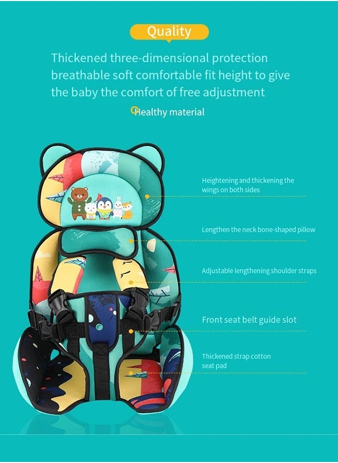 Aissiora Car child safety seats Cartoon car seat cushion Infant non-slip harnesses Suitable for car seats, strollers (grey)  - Image 5