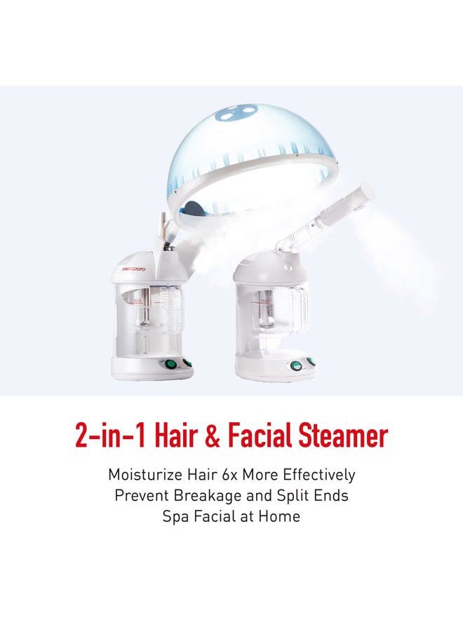 Red by Kiss - Red Pro Hair Therapy 2-in-1 Hair Steamer & Facial Steamer for Hydration Deep Cleaning, Designed for Personal Care at Home or Spa & Salon, Moisturize Hair 6x More Effectively - Image 1