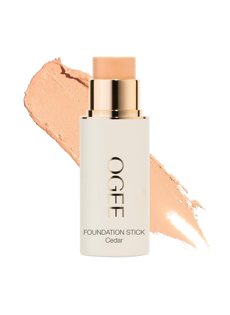 OGEE Ogee Sculpted Complexion Foundation Stick (Cedar 1.20C - Fair, Pink-Beige Undertones) Full Coverage Foundation Makeup - Instantly Balance & Even Complexion - 70% Organic Ingredients 