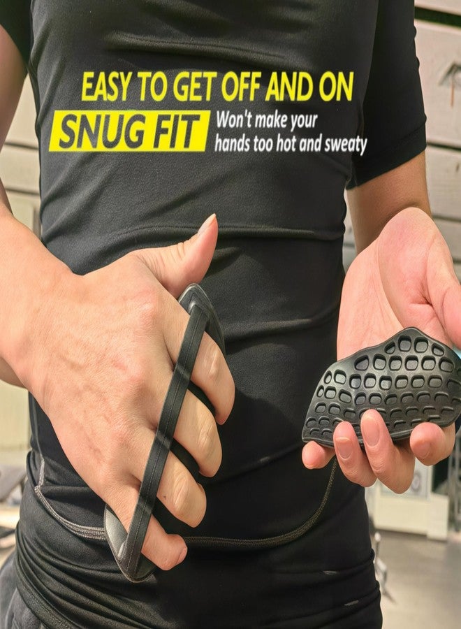 Brevynx Anti-Slip Workout Fitness Grips Pad for Weightlifting, Powerlifting and Calisthenics, Alternative to Workout Gloves, No More Sweaty Gym Gloves (Black) - Image 2
