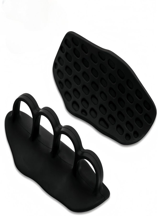 Brevynx Anti-Slip Workout Fitness Grips Pad for Weightlifting, Powerlifting and Calisthenics, Alternative to Workout Gloves, No More Sweaty Gym Gloves (Black) - Image 1