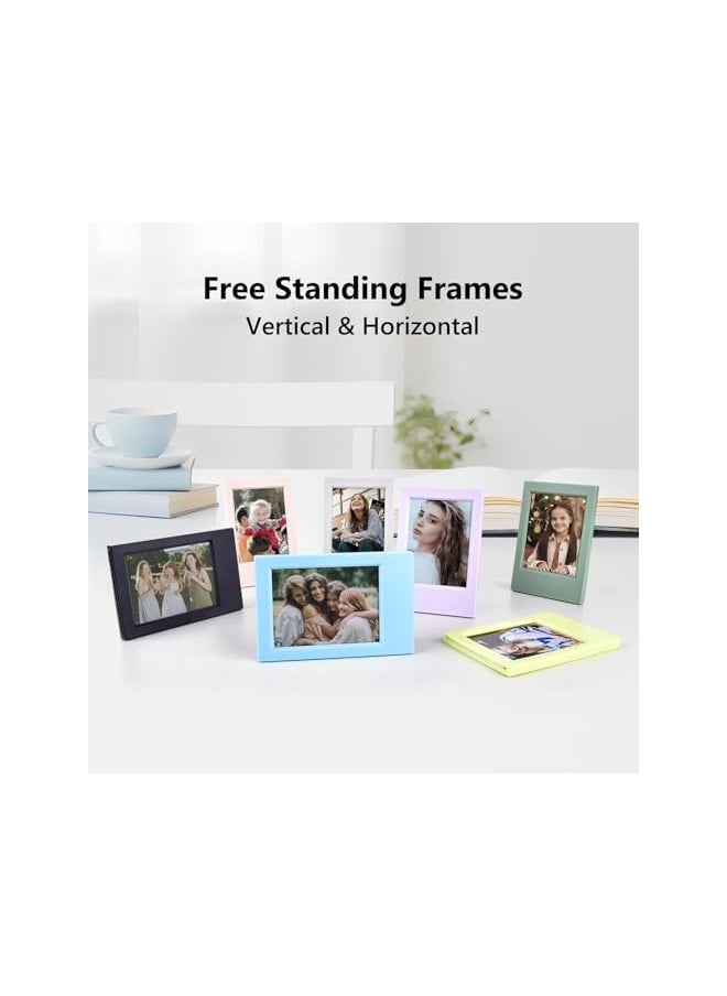 The Bros Photo Frame for Polaroid, 7 Pieces 3 Inches Mini Colorful Picture Frame Set, Small Film Frame Photo Holder Tabletop Display, Mini Frames for Fujifilm Instax Mini 12/11/9/8/25/40/50/90/EVO  - Image 5